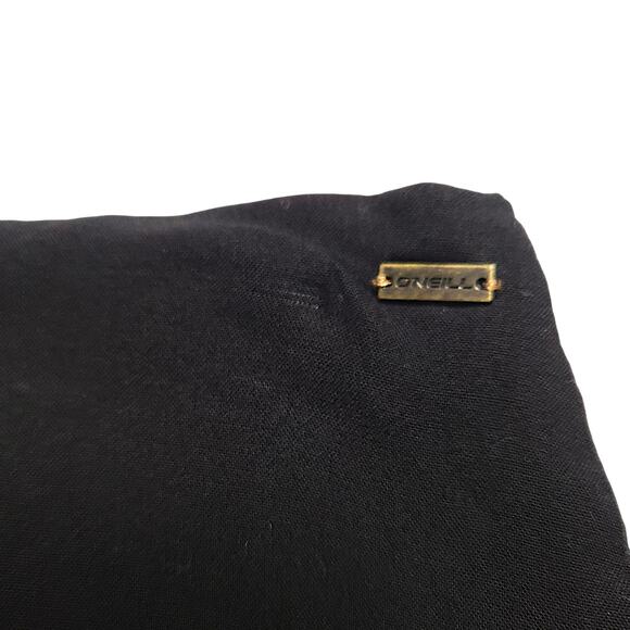 O'Neill High Low Maxi Skirt Back Zip Asym Hem Flowy Black Resort Travel Boho M - Picture 6 of 11